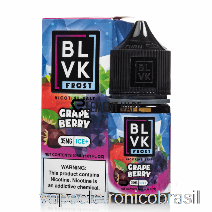 Vape Recarregável Grape Berry - Sais De Geada Blvk - 30ml 50mg